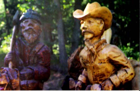 Cowboy with Horse and Lumberjack